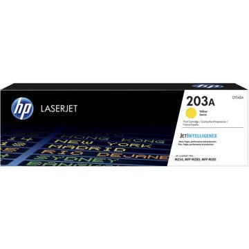   CF542A Lézertoner HP ColorLaserJet Pro MFP M280nw, MFP M281fdn, MFP M281fdw nyomtatókhoz, HP 203A, sárga, 1,3k
