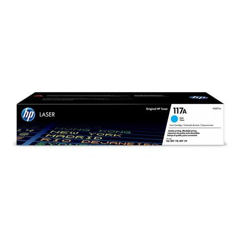 W2071A Lézertoner Color Laser 150, MFP178, MFP179 nyomtatókhoz, HP 117A, cián, 0,7k