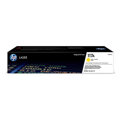 W2072A Lézertoner Color Laser 150, MFP178, MFP179 nyomtatókhoz, HP 117A, sárga, 0,7k