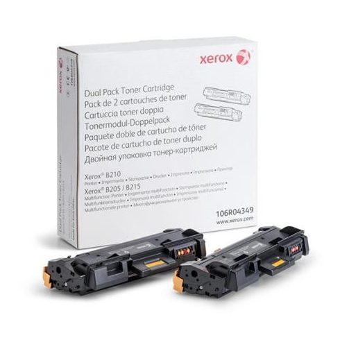106R04349 Lézertoner B205, B210, B215 nyomtatókhoz, XEROX, fekete, 2*3k