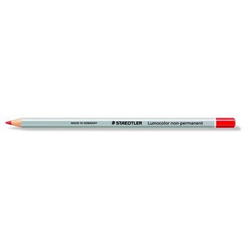 Jelölőceruza, hatszögletű, mindenre író, lemosható (omnichrom), STAEDTLER "Lumocolor 108", piros