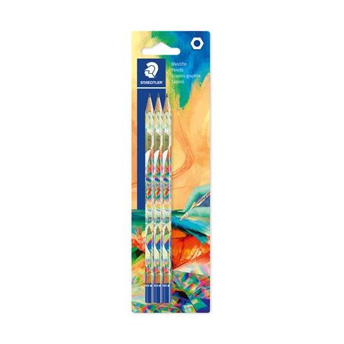 Grafitceruza készlet, HB, hatszögletű,  STAEDTLER "170 BK3-2", Multiverzum