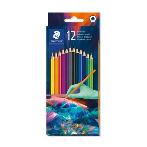 Színes ceruza készlet, hatszögletű, STAEDTLER "175 C", Multiverzum 1, 12 különböző szín