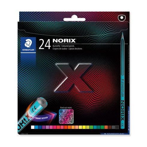 Színes ceruza készlet, STAEDTLER "Norix® 186", 24 különböző szín