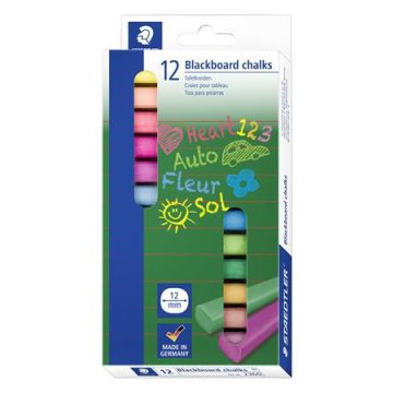   Táblakréta, szögletes, 12 darabos, STAEDTLER® "2360", vegyes színek