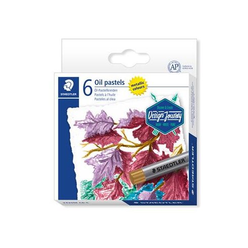 Olajpasztell kréta, STAEDTLER® "2420 M", 6 különböző metál szín