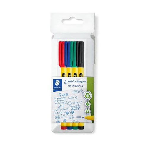 Tűfilc készlet, 0,6 mm,  STAEDTLER "Noris® 307", 4 különböző szín