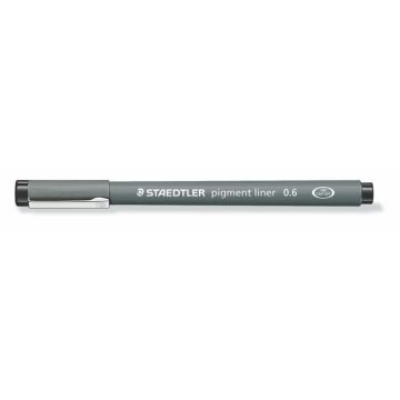   Tusfilc, 0,6 mm, STAEDTLER "Pigment Liner 308", fekete