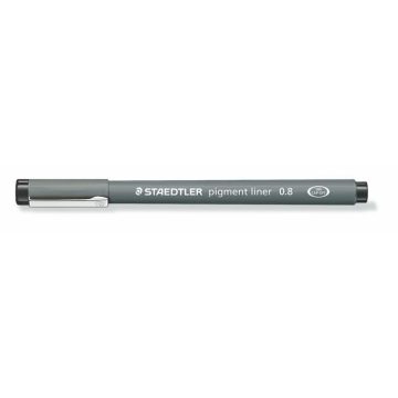   Tusfilc, 0,8 mm, STAEDTLER "Pigment Liner 308", fekete