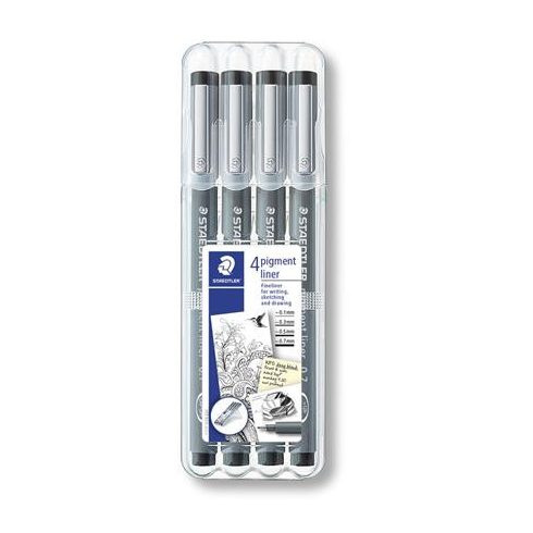 Tusfilc készlet, STAEDTLER "Pigment Liner 308", fekete
