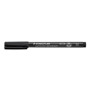   Alkoholos marker, OHP, 1 mm, STAEDTLER "Lumocolor® 317 M", fekete