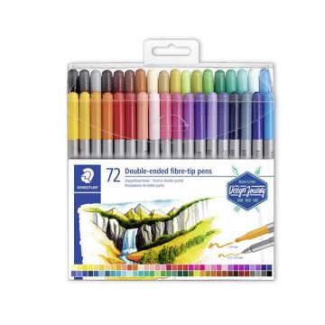   Rostirón készlet, 0,8/3,0 mm, kétvégű, STAEDTLER® "3200", 72 különböző szín