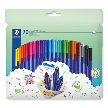   Rostirón készlet, 1 mm, STAEDTLER "Triplus 323", 20 különböző szín