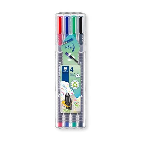 Tűfilc készlet, 0,3 mm, STAEDTLER "Triplus 334", 4 különböző szín