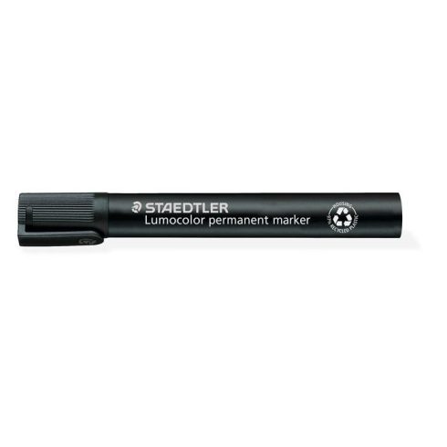 Alkoholos marker, 2-5 mm, vágott, STAEDTLER "Lumocolor® 350", fekete