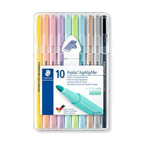 Szövegkiemelő készlet, 1-4 mm, STAEDTLER "362 C", 10 különböző szín