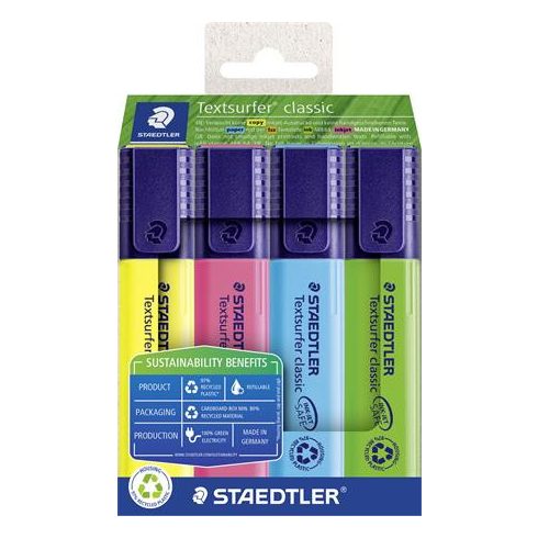 Szövegkiemelő készlet, 1-5 mm, STAEDTLER "Textsurfer® classic 364 R" 4 különböző szín