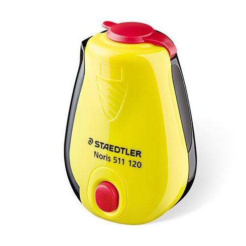 Hegyező, egylyukú, tartályos, STAEDTLER "Noris 511 120", sárga