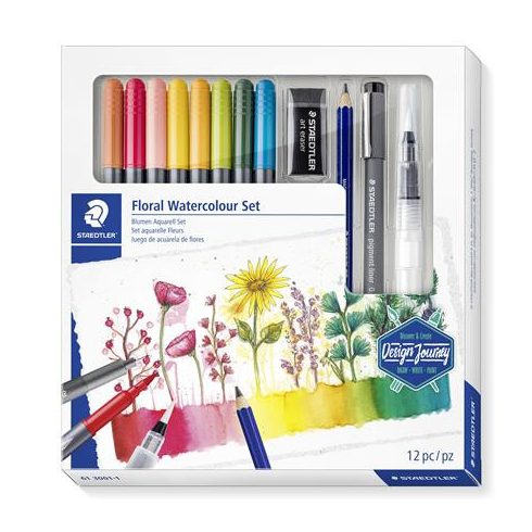 Ecsetirón készlet, kétvégű, STAEDTLER "Mixed Set 5", 8 különböző szín