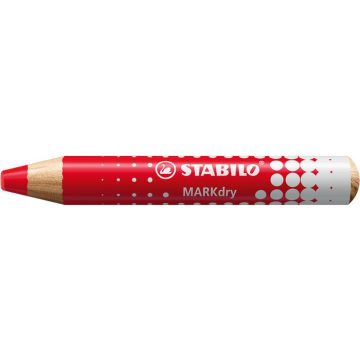   Táblaceruza fehértáblához, flipchartpapírhoz, kúpos, STABILO "MARKdry", piros