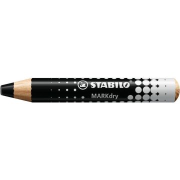   Táblaceruza fehértáblához, flipchartpapírhoz, kúpos, STABILO "MARKdry", fekete