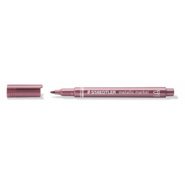   Dekormarker, 1-2 mm, kúpos, STAEDTLER "8323", metálpiros