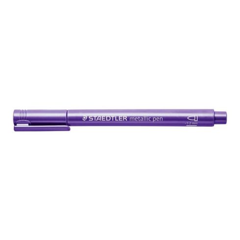 Dekormarker, 1-2 mm, kúpos, STAEDTLER "8323", metál lila