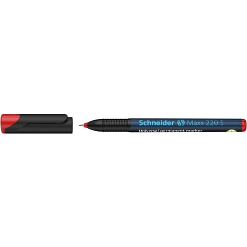 Alkoholos marker, OHP, 0,4 mm, SCHNEIDER "Maxx 220 S", piros