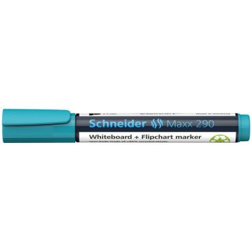   Tábla- és flipchart marker, 2-3 mm, kúpos, SCHNEIDER "Maxx 290", türkizkék