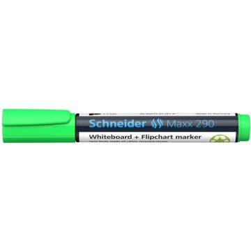   Tábla- és flipchart marker, 2-3 mm, kúpos, SCHNEIDER "Maxx 290", világoszöld