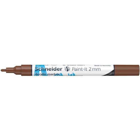 Dekormarker, akril, 2 mm, SCHNEIDER "Paint-It 310", barna