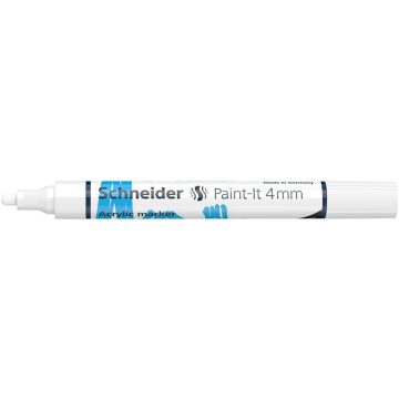   Dekormarker, akril, 4 mm, SCHNEIDER "Paint-It 320", fehér