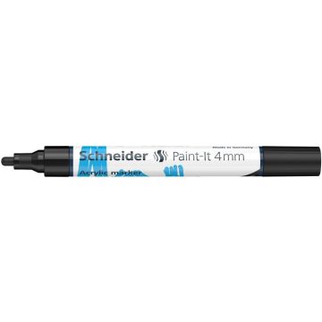   Dekormarker, akril, 4 mm, SCHNEIDER "Paint-It 320", fekete