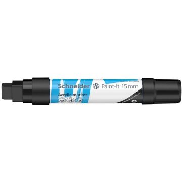   Dekormarker, akril, 15 mm, SCHNEIDER "Paint-It 330", fekete