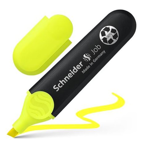 Szövegkiemelő, 1-5 mm, SCHNEIDER "Job 150", sárga