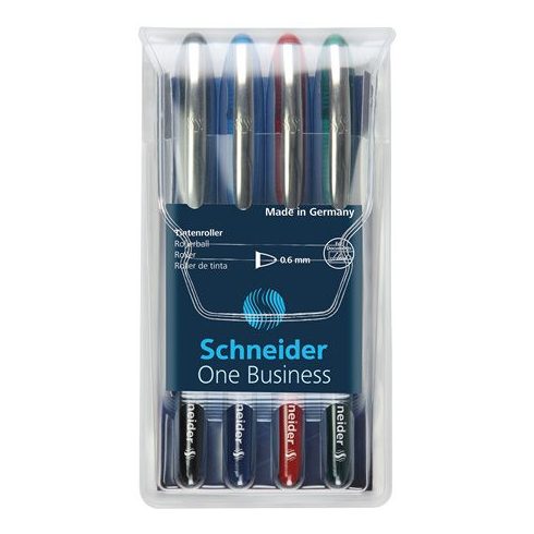Rollertoll készlet, 0,6 mm, "SCHNEIDER "One Business", 4 szín