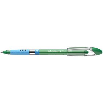  Golyóstoll, 0,5 mm, kupakos, SCHNEIDER "Slider Basic M", zöld
