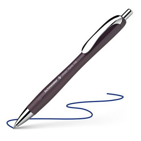 Golyóstoll, 0,7 mm, nyomógombos, SCHNEIDER "Slider Rave XB", szilva lila
