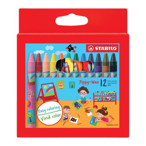 Zsírkréta, STABILO "Yippy-wax", 12 különböző szín