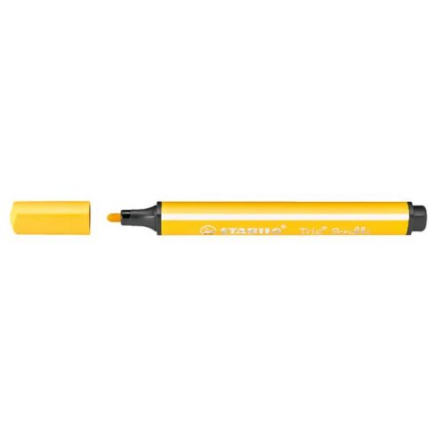 Filctoll, 1,5-2 mm, rugós hegy, STABILO "Trio Scribbi", sárga