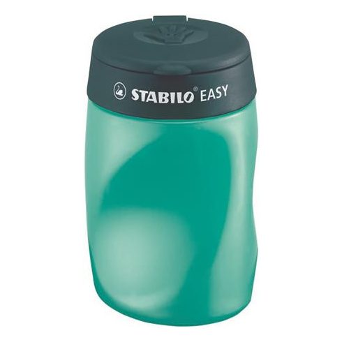 Hegyező, háromlyukú, tartályos, jobbkezes, STABILO "Easy", olajzöld