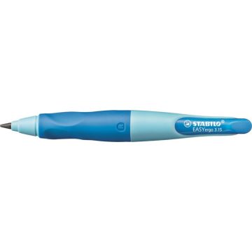   Nyomósirón, 3,15 mm, jobbkezes, ajándék hegyezővel, STABILO "EasyErgo Start", kék
