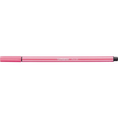 Filctoll, 1 mm, STABILO "Pen 68", halvány rózsaszín