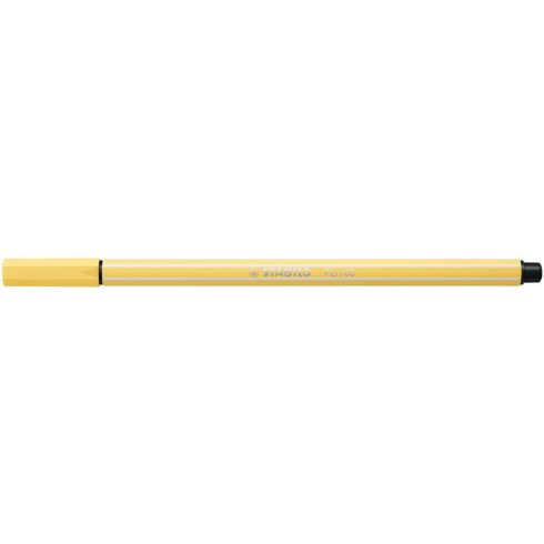 Filctoll, 1 mm, STABILO "Pen 68", világossárga