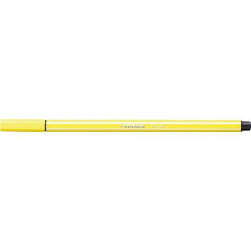 Filctoll, 1 mm, STABILO "Pen 68", citromsárga