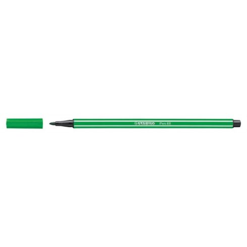 Filctoll, 1 mm, STABILO "Pen 68", zöld
