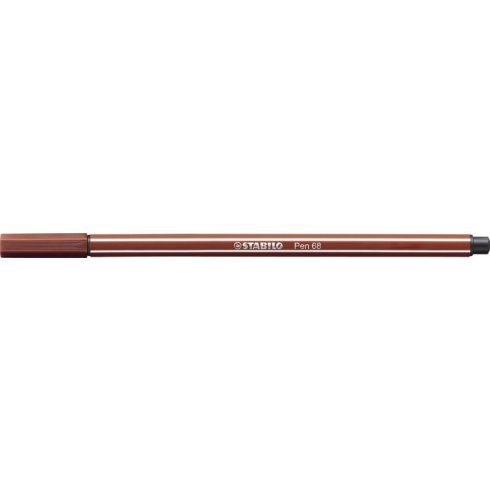 Filctoll, 1 mm, STABILO "Pen 68", téglavörös