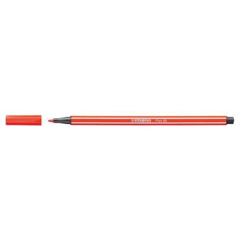 Filctoll, 1 mm, STABILO "Pen 68", világos piros