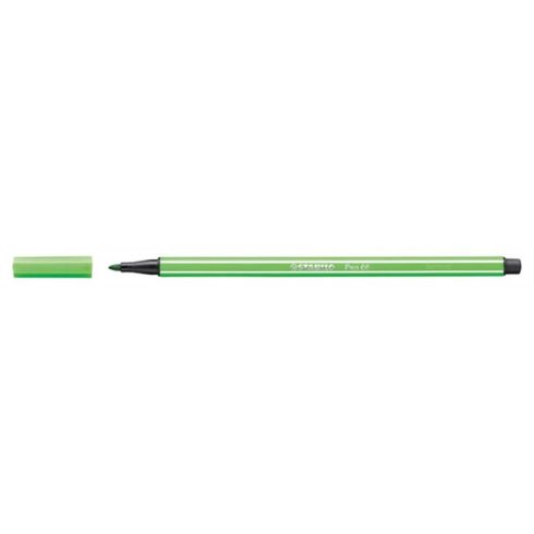 Filctoll, 1 mm, STABILO "Pen 68", levél zöld