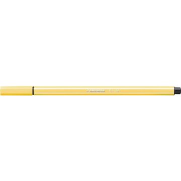 Filctoll, 1 mm, STABILO "Pen 68", sárga